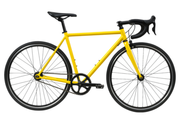fixie bicycle isolated on transparent background