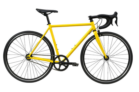 fixie bicycle isolated on transparent background