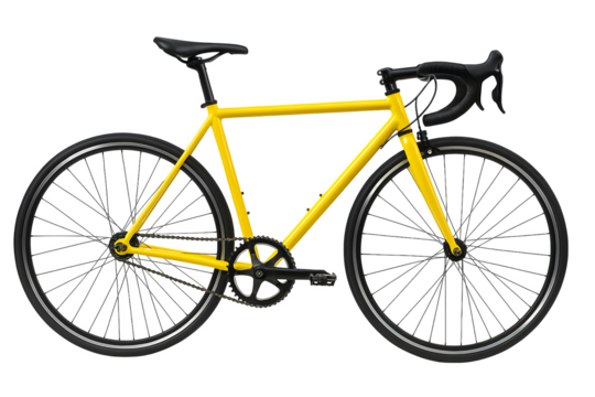fixie bicycle isolated on transparent background