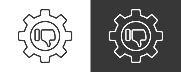 Dislike Icon Set Vector Collection Isolated In Black And White