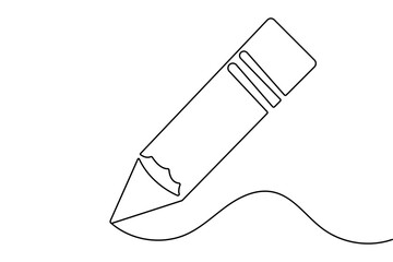 Pencil sketch continuous one line drawing minimalist outline vector illustration for decoration

