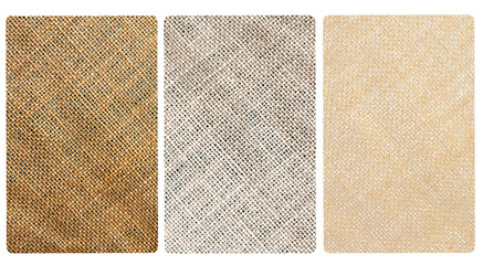 Brown burlap jute canvas texture background cut out overlay set