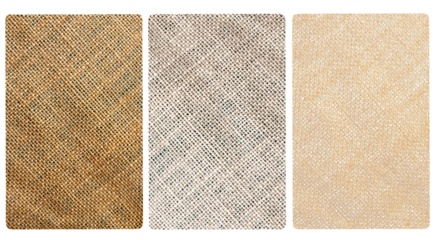 Brown burlap jute canvas texture background cut out overlay set