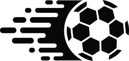 Dynamic soccer ball motion streaks abstract sport graphic icon vector art vector © SAIF820
