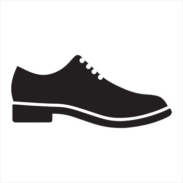 Menes shoe icon. Vector illustration, flat design.