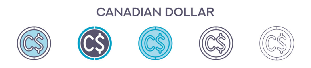 Obraz premium Canadian Dollar Symbol Element For Design Graphic - Multi Styles