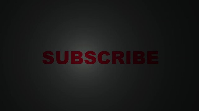 Dark Background With Red Pixelated Subscribe Button And Spotlight Effect