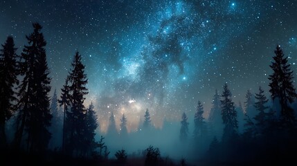 Naklejka premium aurora borealis over the mountains