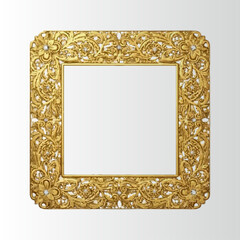 Luxurious Ornate Golden Frame with Floral Detailing