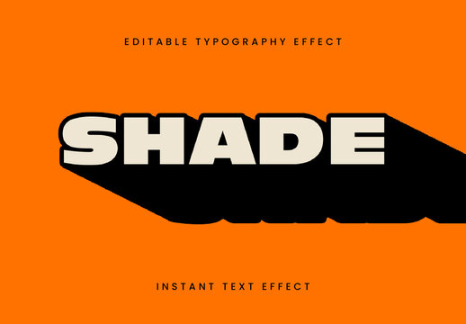 Beige And Black Long Dark Shadow Text Effect Bold 3D Font