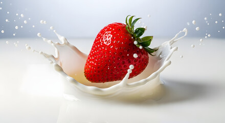 strawberry in milk