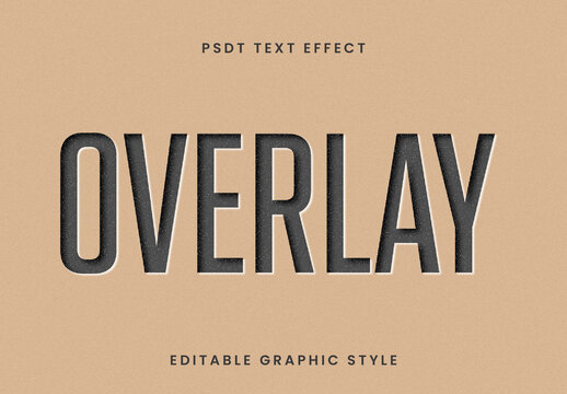 Gray Cut Out Overlay Text Effect Bold Embossed Shadow Font