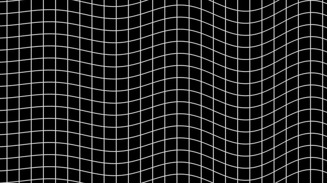 infinite loop of square grid patterns wrapping horizontally, creating a fluid, modern, and uninterrupted geometric flow