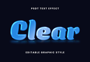 Blue Gradient Plastic Text Effect Glossy Bubble Font