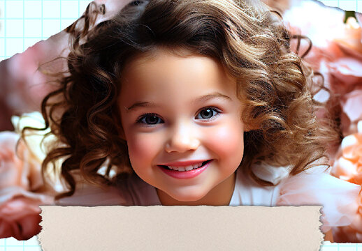 White And Pink Collage Poster Photo Effect