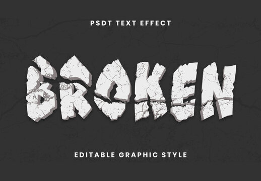 Cracked And Broken Text Effect