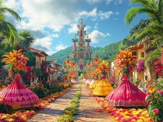 A Scenic Look at the S&atilde;o Jo&atilde;o Festival in Brazil with Colorful Festivities