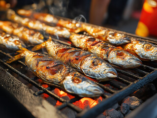Portuguese Festival Celebrating with a Traditional Sardine Barbecue