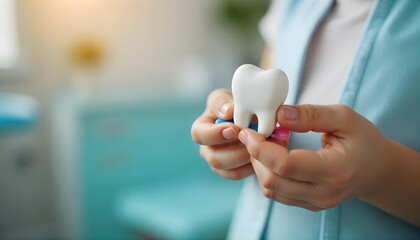 Cheerful girl with a toothbrush and toothpaste in hand, celebrating kids' oral hygiene during National Children's Dental Health Month