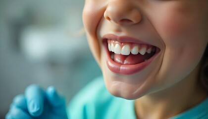 A smiling young girl in a chair highlights the importance of pediatric dental care during National Children's Dental Health Month