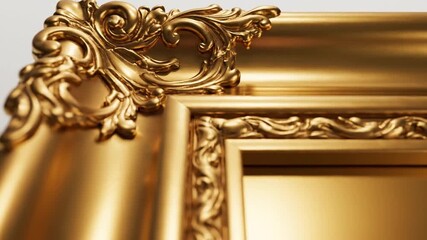 Ornate gilded picture frame corner detail - Powered by Adobe