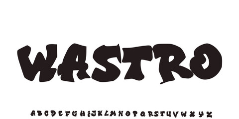 Elegant Font. Groovy Font. Graffiti Font. Creative Hand Drawn Uppercase. Street Art Classic Lettering Fashion Designs Typography modern serif decorative vintage concept vector illustration