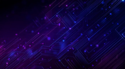 Dynamic digital circuit board animation with glowing neon lines and data flow pulses creating a futuristic technology background for innovation and AI concepts. - Powered by Adobe