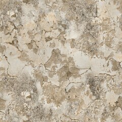 Detailed Seamless Weathered Plaster Wall Texture with Cracks and Grime