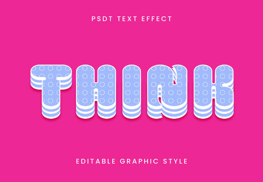 Blue And White Playful Rounded Stacked Text Effect Bold Funny Layered Font