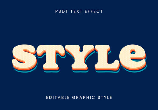 Colorful Retro Layered Text Effect Vintage Bold Font