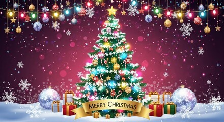 Winter Marry Christmas Background