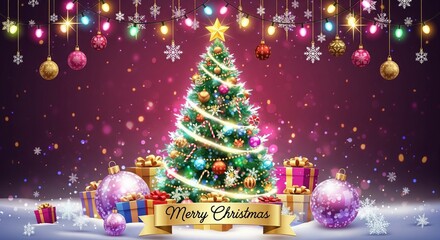 Winter Marry Christmas Background