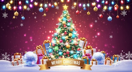 Winter Marry Christmas Background