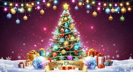 Winter Marry Christmas Background