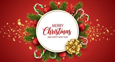 Merry Christmas And Happy New Year Background
