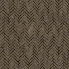 Detailed Seamless Herringbone Brick Paving Stone Texture for Outdoor Surface