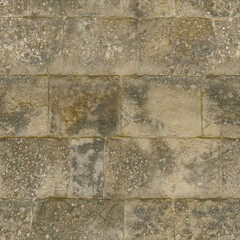 Weathered Rough Stone Block Seamless Texture for Medieval Architecture