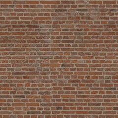 Realistic Seamless Brick Wall Texture in Reddish Brown Tone for Background