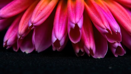 Macro view of dew drops on delicate petals, capturing intricate details and soft, natural light. Extreme macro shot of tiny, perfect dew drops clinging to the velvety surface of vibrant, unfurling