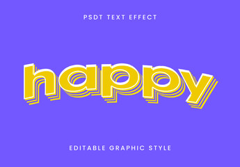 Yellow And White Bold Layered Text Effect Cartoon Font