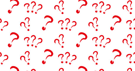 クエスチョンマークのパターン背景。シンプル・ミニマル。手描きのはてなパターン背景。