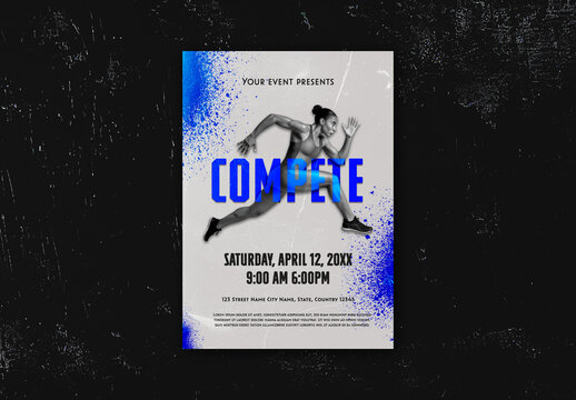 Blue And White Sport Event Flyer
