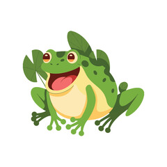 frog on a white background