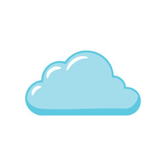 A serene image of a single, fluffy blue cloud floating peacefully. It has a rounded shape, with a light blue color and softly-defined edges, creating a gentle and calming feeling