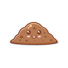 Smiling soil, cute and friendly