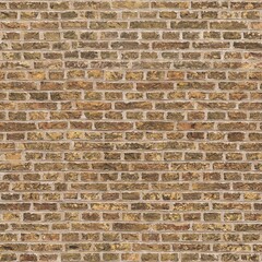 Textured Detailed Brick Wall Surface with Brown and Tan Tones Background