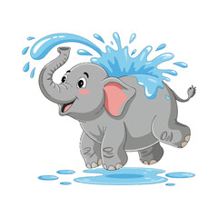 cartoon elephant with blank sign