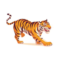 tiger on white background