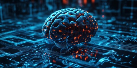 Abstract sphere floating blue background