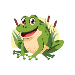 frog on white background